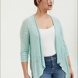aqua knit open front cardigan